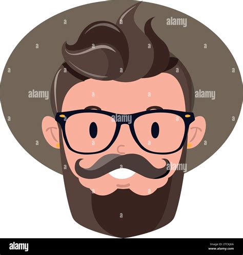 Isolated Colored Handsome Male Hipster Avatar Vector Stock Vector Image And Art Alamy