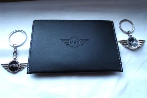 Pochette Simili Cuir Etui Carte Grise Bmw Mini Porte Cles Logo