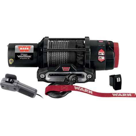 Warn Provantage 4500 Series 12 Volt Dc Powered Electric Atv Winch — 4500 Lb Capacity Synthetic