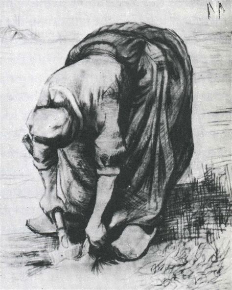 Vincent Van Gogh Peasant Woman Stooping With A Spade