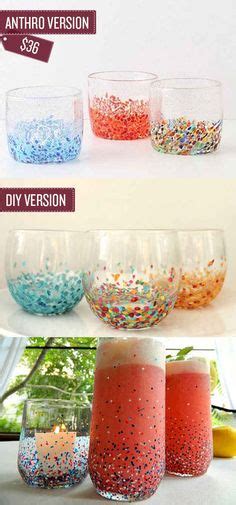 Transform Old Glasses Into Confetti Patterned Tumblers 38