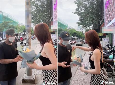 Hot girl bán hàng Trang Nemo chơi sang cho nhân viên hẳn bó hoa tiền mang về tặng vợ