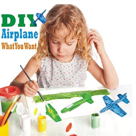 Thinkstar Diy Stunt Plane Kit 6 Foam Assembly Planes For Kids