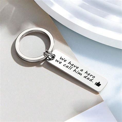 1pc Custom Text Keychain Personalized Metal Keychain Engraved Stainless