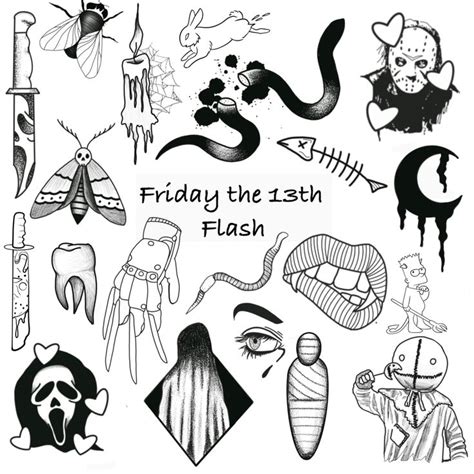 Friday The Th Tattoo Flash Spooky Tattoo Flash Scary Movies Scary