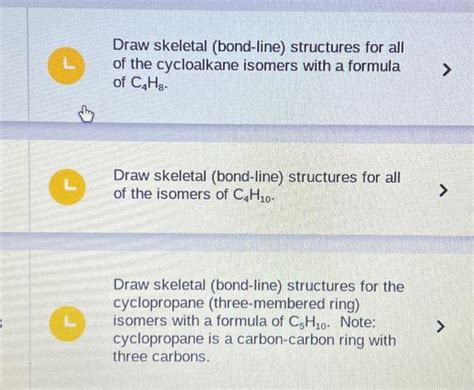 Draw Skeletal Bond Line Structures For All Of The Chegg