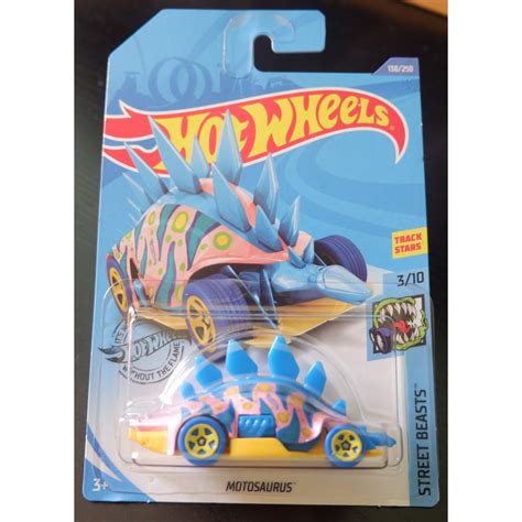 Hot Wheels Motosaurus Pink Light Blue Street Beasts