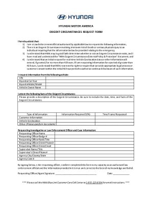 Fillable Online HMA Exigent Circumstances Request Form Fax Email