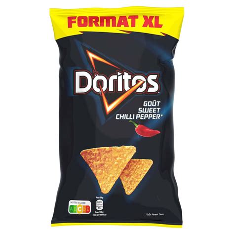 Chips tortilla goût sweet chilli pepper DORITOS le paquet de 280g à