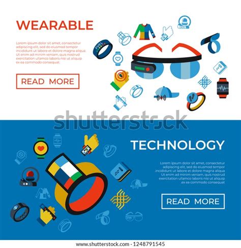 Digital Vector Wearable Technology Icons Set Stock Vector Royalty Free