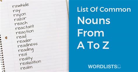 List Of Common Nouns In English Here Is A Useful Lesson On Common