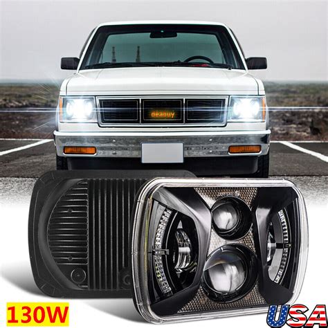 For Chevrolet 82 93 S10 Blazer Gmc S15 7x6 Projector Halo Led Headlight Hi Lo Ebay