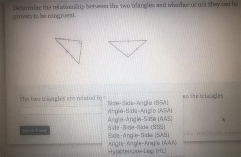 Solved Determine The Relationship Between The Two Triangles Chegg