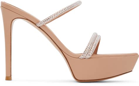 Sandales Talon Aiguille Cannes Roses Plateforme Gianvito Rossi En Solde