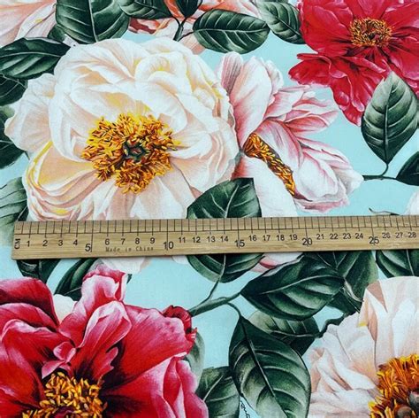 New Beautiful Peony Pure Cotton Fabric For Dress Tissus Au M Tre