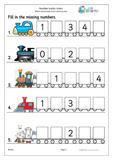 Number Tracks Trains Number Tracks And Lines Maths