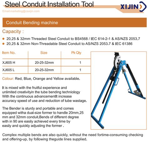 20mm 25mm 32mm Heavy Duty Conduit Bending Machine For Bs4568iec61386