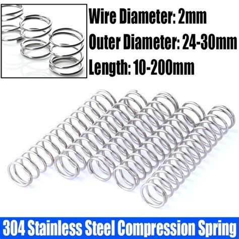 Lz Pcs Mm Wire Diameter Compression Spring Stainless Steel