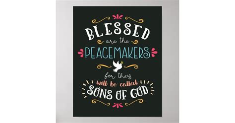 Blessed are the Peacemakers Art Print | Zazzle