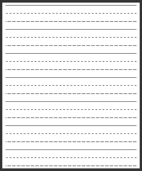 Printable Paper For Kids To Practice Writing