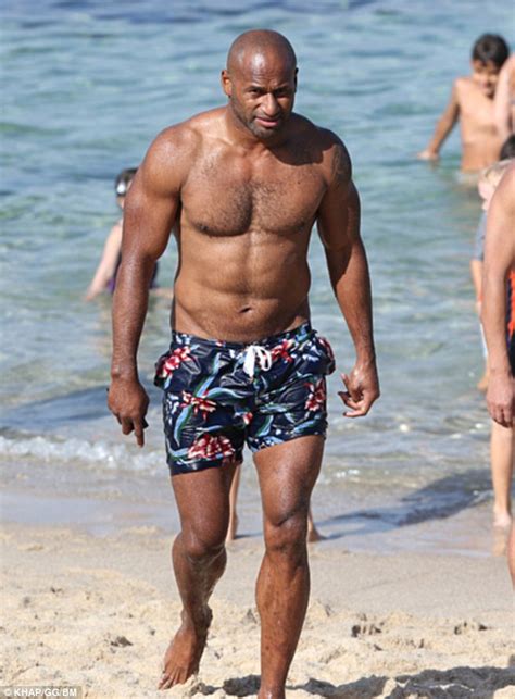 Lote Tuqiri Shows Off Bulging Muscles At The Beach In Sydney Daily