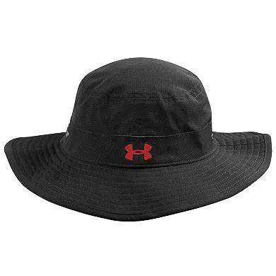 Men's Under Armour Black Wisconsin Badgers Performance Boonie Bucket Hat