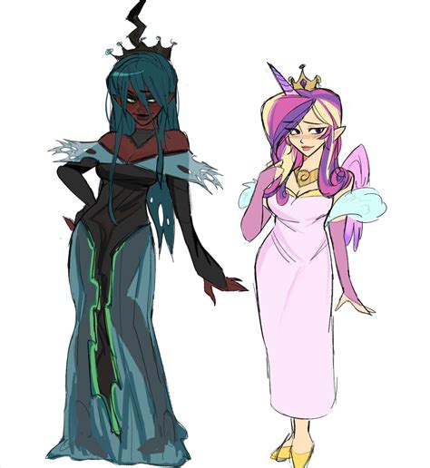 230200 Safe Artisttrixieacc06 Princess Cadence Mlp Queen Chrysalis Mlp Human Mammal