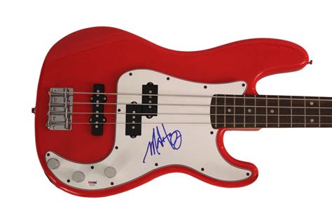 Mark Hoppus Signed Autograph Red Fender Electric Bass Guitar Blink 182 Psa Coa Autographia