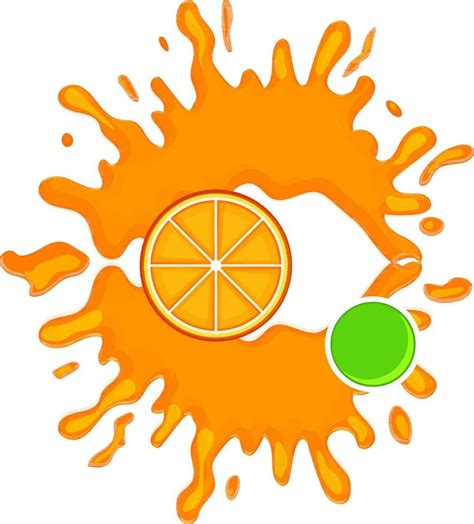 Orange fruit slice with splash. 24386738 Vector Art at Vecteezy