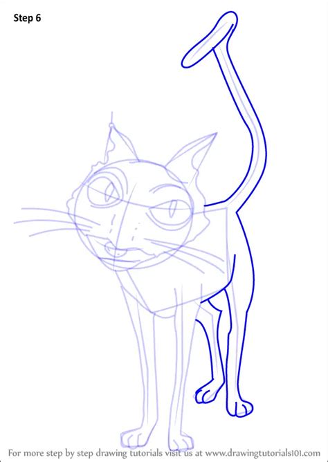 Learn How To Draw Cat From Coraline Coraline Step By Step Drawing