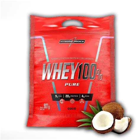 Whey Protein 100 Pure Concentrado Refil Integralmedica Coco Netshoes