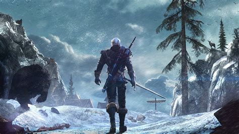 Fonds Decran The Witcher The Witcher 3 Wild Hunt Guerrier Geralt De Riv Z Rivii Épée Jeux