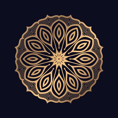 Islamic geometric mandala in golden color design background 22359865 ...