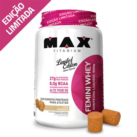 Suplemento Esportivo Max Titanium Femini Whey Pote Pó 900 G 35 De Economia Buscapé