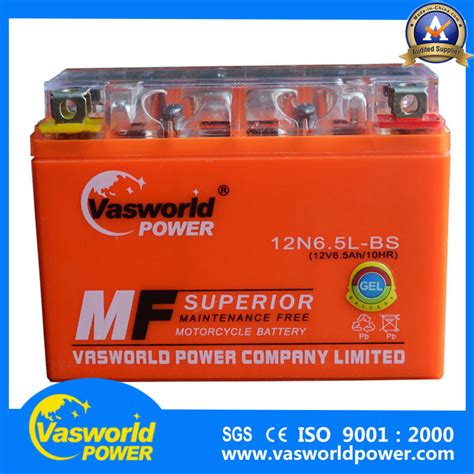 Vasworld Power Brand 12n6 5L BS 12V6 5ah Gel Motorcycle Battery 中国