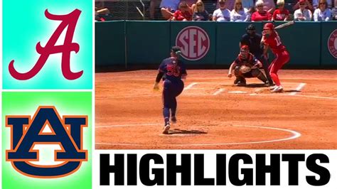 13 Alabama Vs Auburn Highlights Ncaa Softball Highlights 2023 College Softball Youtube