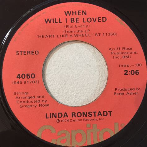 Price Value for : linda ronstadt - When Will I Be Loved It Doesn t ...