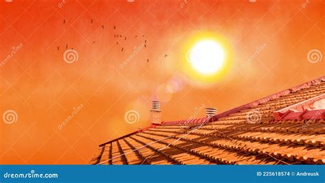 Sun In Scorching Summer Day In Heat Wave Royalty Free Stock Photo