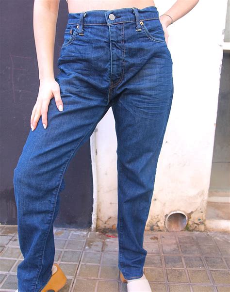 Original Levis 508 Dark Blue Denim High Rise Jeans Etsy