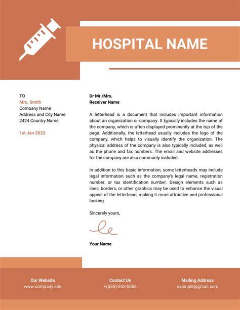 Brown Monochrome Modern Hospital Letterhead Template Venngage