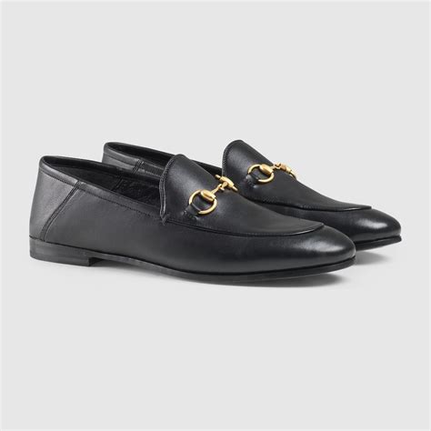 รองเท้า Leather Horsebit Loafer Inหนังสีดำ Gucci® Th