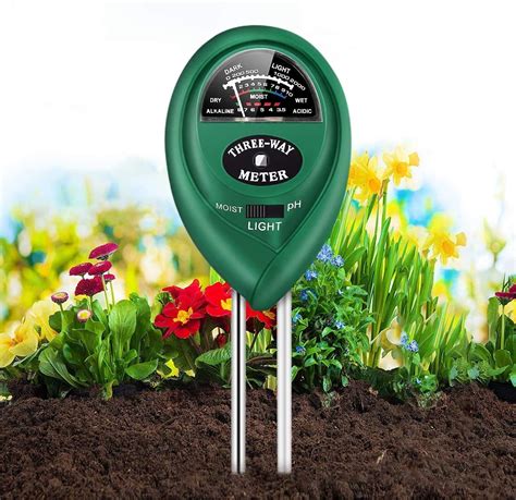 TORUBIA Soil Moister Meter, 3 in 1 Soil pH Tester, Soil Test Kit for ...