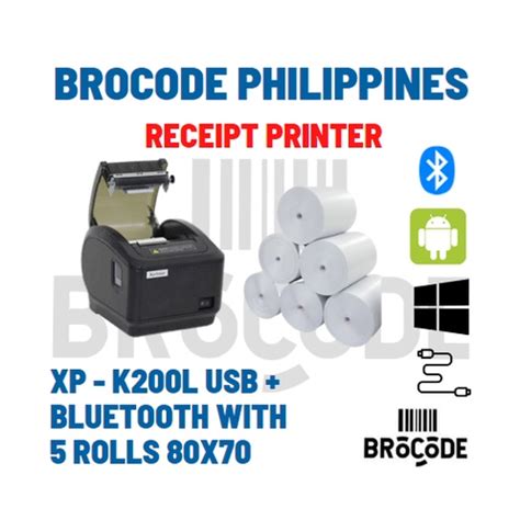 Xp K L Thermal Receipt Printer Mm Usb Bluetooth Shopee