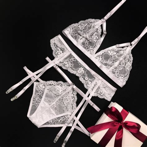 Braut Dessous Set Weißes Dessous Set Braut Dessous Set Etsy