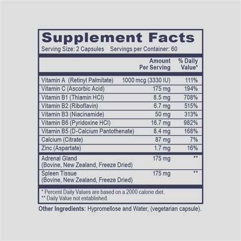 adrenal complex professional health products