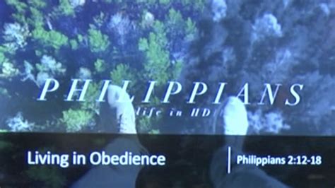 Living In Obedience Philippians 2 12 18 Feb 23 2020 Youtube