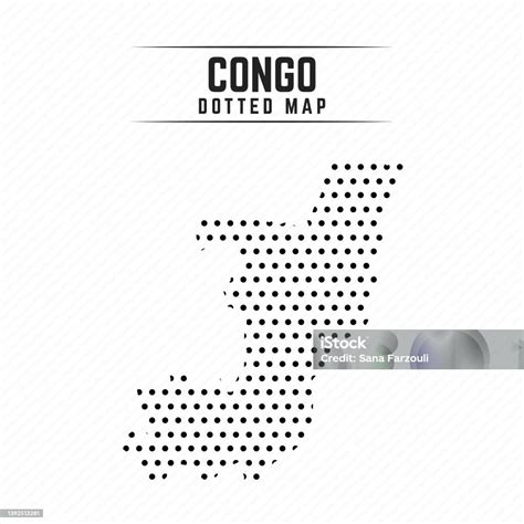 Vetores De Mapa Pontilhado Da República Do Congo E Mais Imagens De