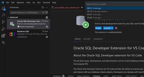 Oracle Sql Developer Extension For Vs Code 24 1 1 Is Here