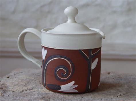 Handmade Stoneware Teapot. Unique Pottery Vessel, Hot Water Jug ...