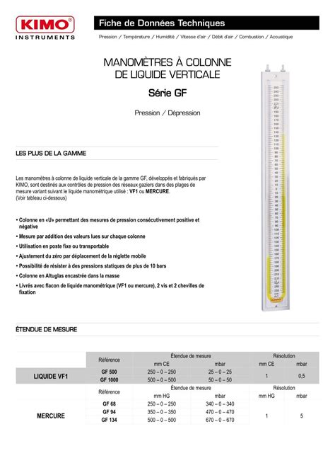 Manom Tres Colonne De Liquide Kimo Canada